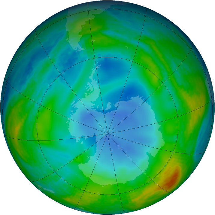 Antarctic ozone map for 18 June 1994